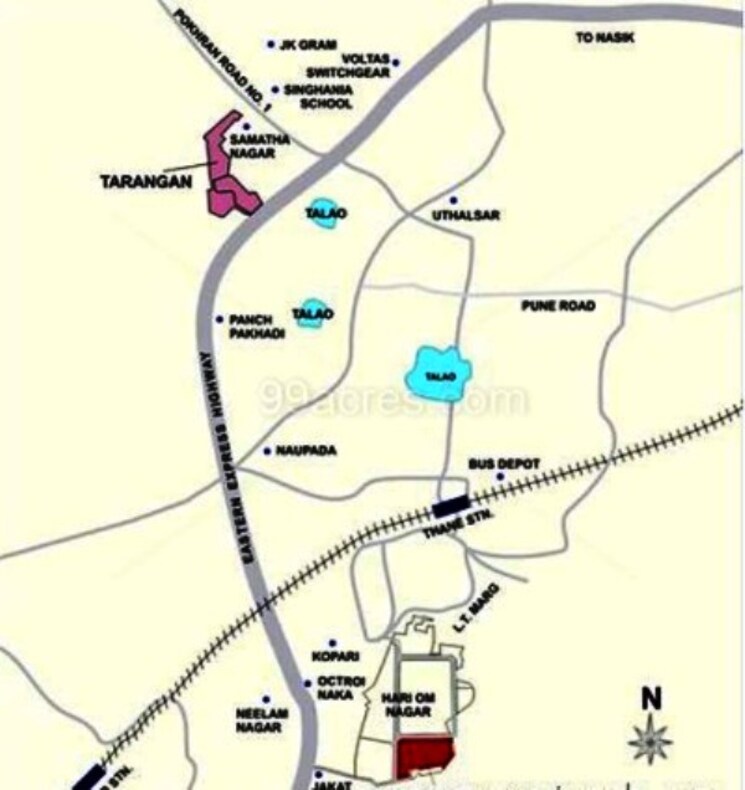 Map Location, kamdhenu-building 1 Bedroom 630 Sq.Ft. Apartment In Kopri Thane 7577536