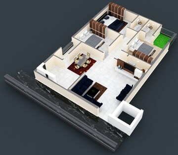 Floor Plan in 3 BHK Apartment at SR Palace Bachupally, Bachupally – for Sale