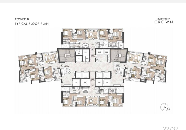 Master Plan, rustomjee-crown 3 Bedroom 1483 Sq.Ft. Apartment In Prabhadevi Mumbai 7579283