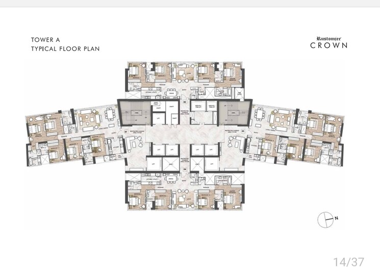 Master Plan, rustomjee-crown 4 Bedroom 2156 Sq.Ft. Apartment In Prabhadevi Mumbai 7579305
