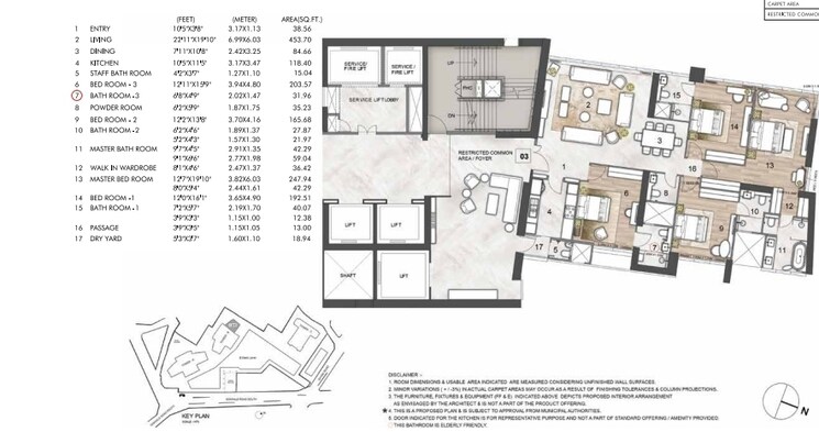 Floor Plan, rustomjee-crown 4 Bedroom 2500 Sq.Ft. Apartment In Prabhadevi Mumbai 7579307