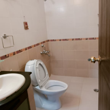 Bathroom in 3 BHK Apartment at Samhita Castle, Varthur Road – for Rent