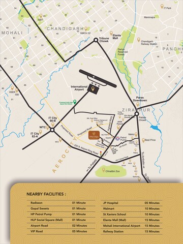 3 BHK Apartment – Map Location View at Pavitra Luxury Residences, Patiala Road - for Sale