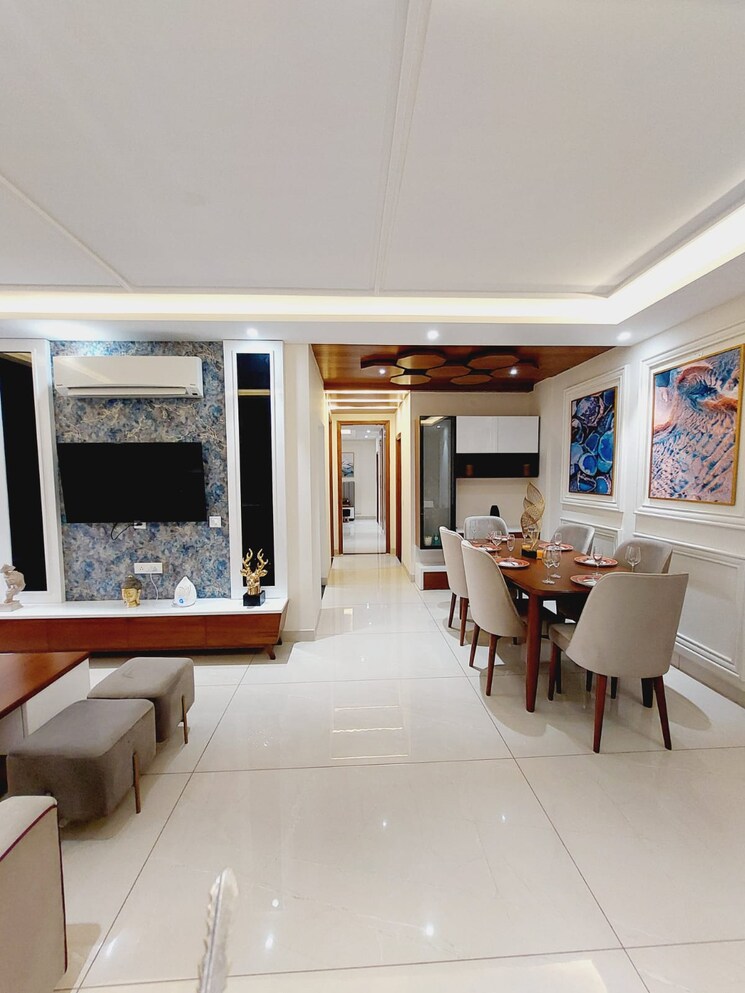 Living Room, mrs-hi-greens 3 Bedroom 1730 Sq.Ft. Apartment In Kishanpura Zirakpur 7580580