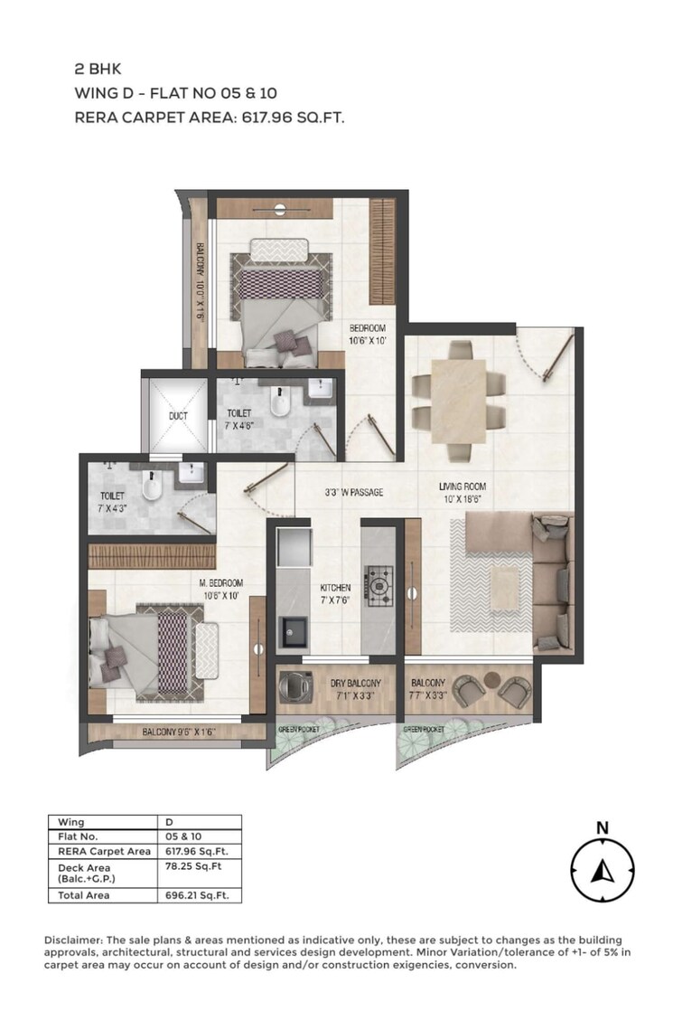 Floor Plan, siddha-sky 2 Bedroom 650 Sq.Ft. Apartment In Wadala Mumbai 7583610