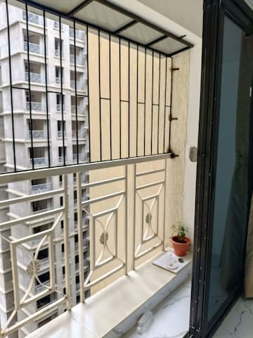 Balcony in 1 BHK Apartment at Shellproof Gladiolus Tower, Vasai East – for Sale