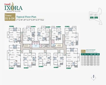 Master Plan in 2.5 BHK Apartment at Praneeth Pranav Ixora, Hydernagar – for Sale