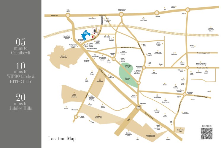 Map Location, rnp-1 3 Bedroom 1590 Sq.Ft. Apartment In Kondapur Hyderabad 7590014