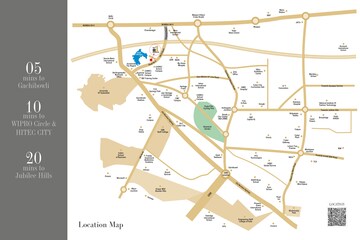 3 BHK Apartment – Map Location View at RNP 1, Kondapur - for Sale