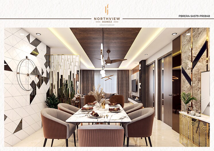 Living Room, northview-homez 4 Bedroom 2891 Sq.Ft. Penthouse In Ambala Highway Zirakpur 7591613