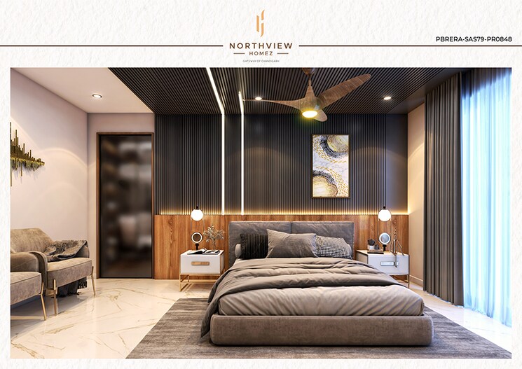Bedroom, northview-homez 4 Bedroom 2891 Sq.Ft. Penthouse In Ambala Highway Zirakpur 7591613