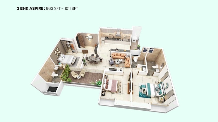 Floor Plan, porwal-parklane-urbanjoy 2 Bedroom 750 Sq.Ft. Apartment In Sus Pune 7592235