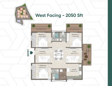 Floor Plan in 3 BHK Apartment at Velmala – for Sale