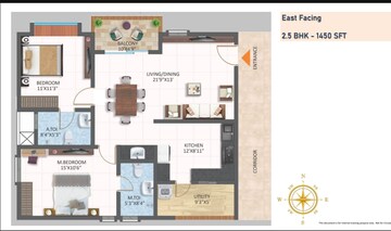 Floor Plan in 2.5 BHK Apartment at Kukatpally – for Sale