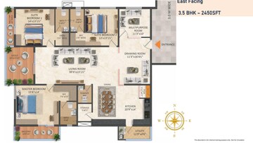 Floor Plan in 3.5 BHK Apartment at Kukatpally – for Sale