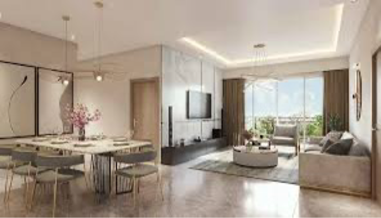 Living Room, godrej-park-world 3 Bedroom 1198 Sq.Ft. Builder Floor In Bhoirwadi Pune 7598322