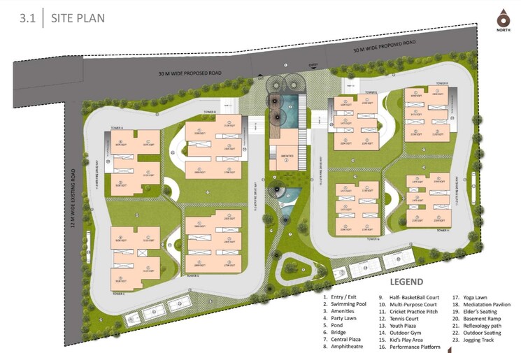 Master Plan, namishree-vrindavan 3 Bedroom 2190 Sq.Ft. Apartment In Kondapur Hyderabad 7598348