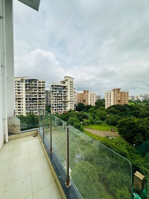 Balcony in 3 BHK Apartment at Kumar Princetown Royal, Undri – for Rent