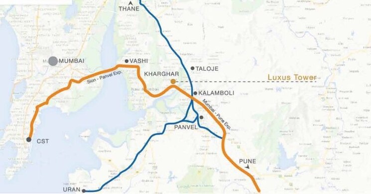 Map Location, luxus-tower 2 Bedroom 1300 Sq.Ft. Apartment In Kharghar Sector 18 Navi Mumbai 7598928