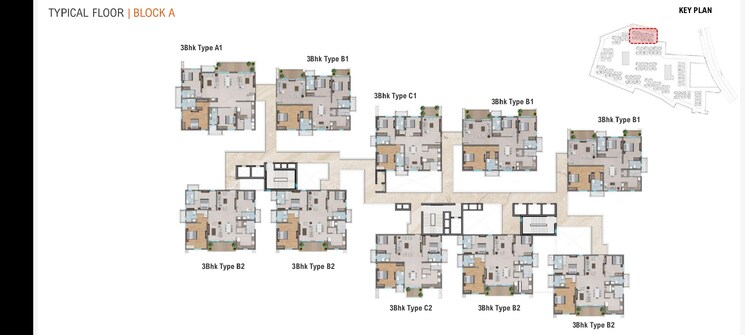 Floor Plan, vasavi-ananda-nilayam 3 Bedroom 2555 Sq.Ft. Apartment In Lb Nagar Hyderabad 7599235