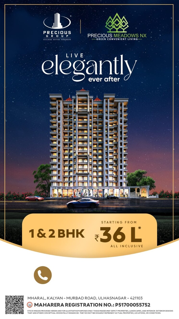 Exterior View, precious-meadows 1 Bedroom 465 Sq.Ft. Apartment In Mharal Thane 7600240