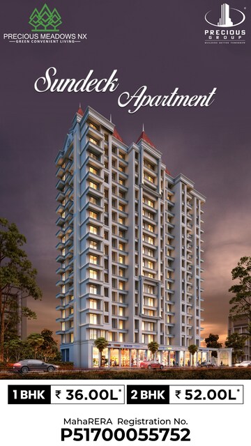1 BHK Apartment – Exterior View View at Precious Meadows, Mharal - for Sale