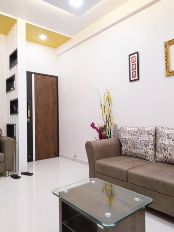 Living Room in 2 BHK Apartment at Gala Pride Palms, Kolshet Road – for Sale
