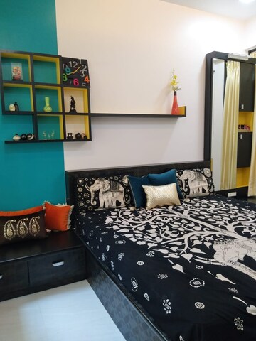 Bedroom in 2 BHK Apartment at Gala Pride Palms, Kolshet Road – for Sale