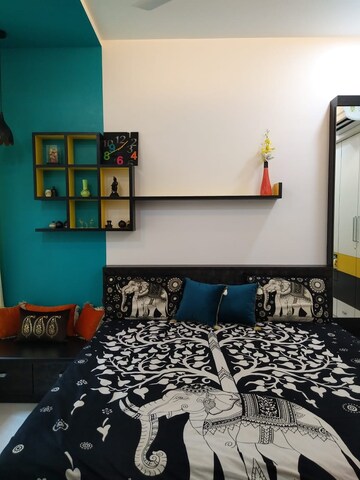 Bedroom in 2 BHK Apartment at Gala Pride Palms, Kolshet Road – for Sale