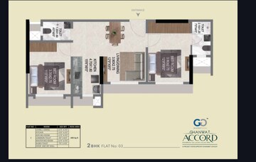 Floor Plan in 2 BHK Apartment at Ghanwat Accord, Malad East – for Sale