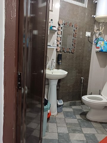 Bathroom in 1 BHK Builder Floor at Lajpat Nagar – for Rent