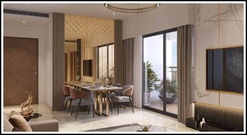 Living Room in 3 BHK Apartment at Shapoorji Pallonji Joyville Celestia, Hadapsar – for Sale