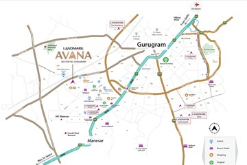 3 BHK Builder Floor – Map Location View at Landmark Avana, Sector 95 - for Sale