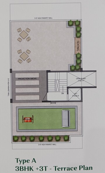 Furnished Amenities in 3 BHK Builder Floor at Landmark Avana, Sector 95 – for Sale