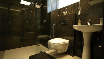 Bathroom in 3 BHK Apartment at Motia Harmony Greens, Kishanpura – for Sale