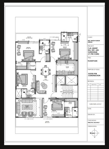 Floor Plan in 4 BHK Builder Floor at Sector 63a – for Sale