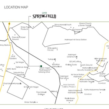 2 BHK Apartment – Map Location View at Alpine GMR Springfield, Bolarum - for Sale