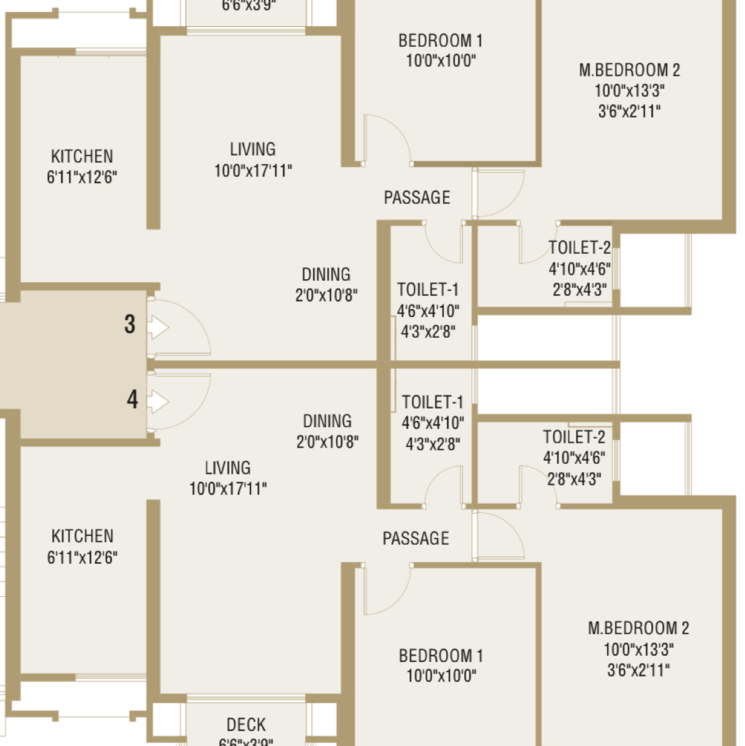 Floor Plan, hiranandani-westgate 2 Bedroom 483 Sq.Ft. Apartment In Kavesar Thane 7606211