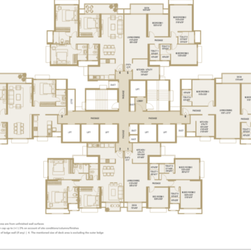 Floor Plan in 3 BHK Apartment at Hiranandani Westgate, Kavesar – for Sale