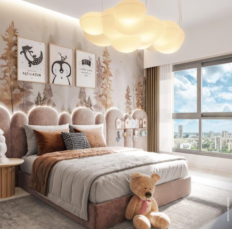 Bedroom, chandak-treesourus 5 Bedroom 1750 Sq.Ft. Apartment In Malad West Mumbai 7606693