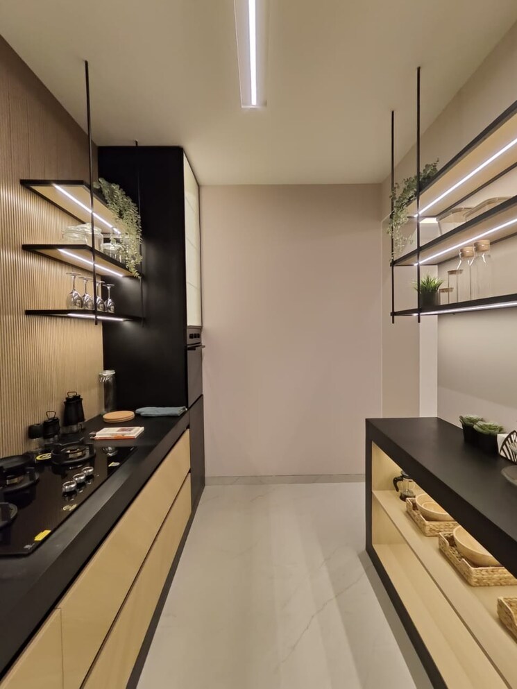 Kitchen, dosti-west-county-phase-2-dosti-cedar 3 Bedroom 1264 Sq.Ft. Builder Floor In Balkum Pada Thane 7609276