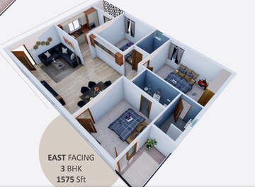 Floor Plan in 3 BHK Apartment at Vasu Sri Pride, Dundigal – for Sale
