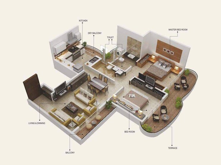 Floor Plan, paradise-sai-mannat 4 Bedroom 3400 Sq.Ft. Apartment In Kharghar Navi Mumbai 7611336