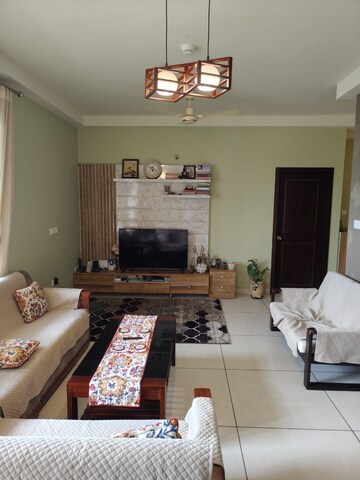 Living Room in 3.5 BHK Apartment at Prestige Lakeside Habitat, Whitefield – for Sale