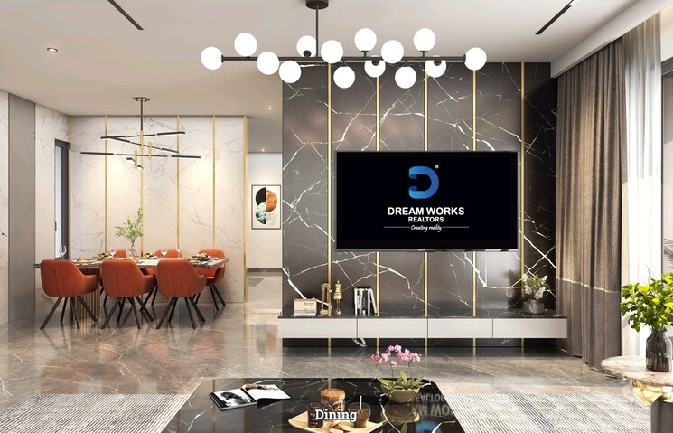 Living Room, dream-delmont 2 Bedroom 825 Sq.Ft. Apartment In Bavdhan Pune 7612386