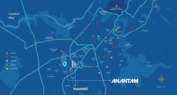 3 BHK Apartment – Map Location View at Ganga Anantam, Sector 85 - for Sale