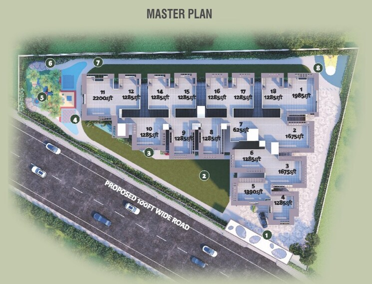 Master Plan, canny-forest-edge 3 Bedroom 1675 Sq.Ft. Apartment In Bachupally Hyderabad 7613711