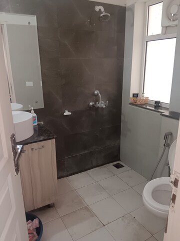 Bathroom in 3 BHK Apartment at Golden Sand Apartments, Dhakoli Village – for Sale