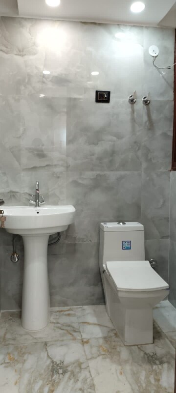 Bathroom in 3 BHK Builder Floor at Chattarpur – for Sale