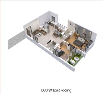 Floor Plan in 2 BHK Apartment at Shivantha Gardenia, Isnapur – for Sale